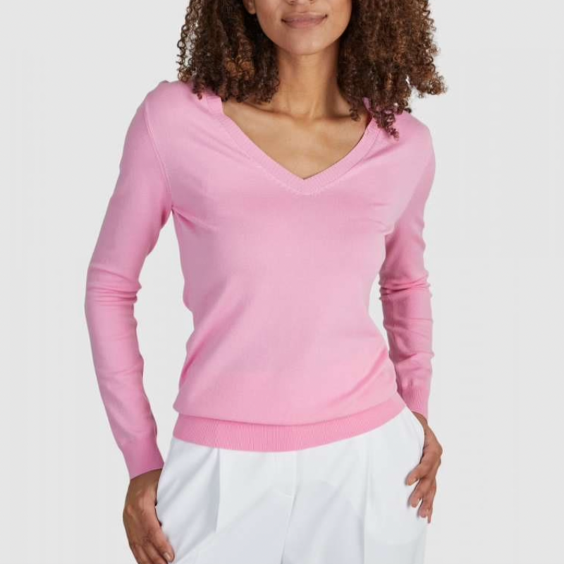 Marc Aurel V-Neck Sweater - Pink