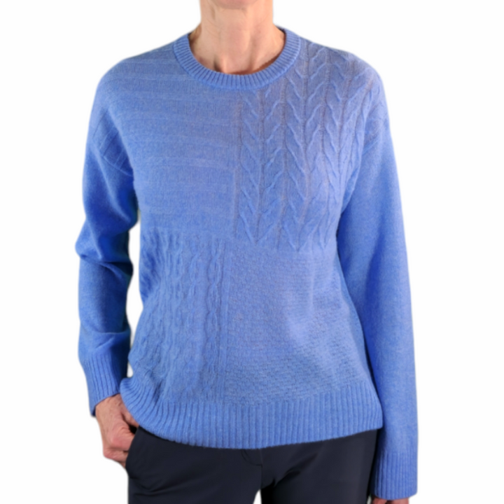 Alashan Cashmere Patchwork Sweater - Blue