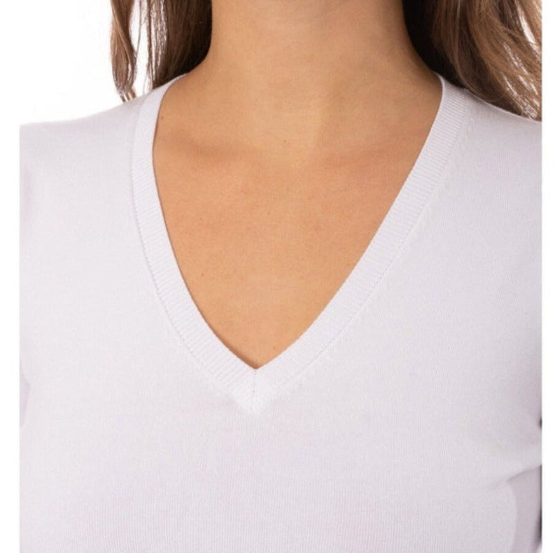 Golftini V-Neck Sweater - White