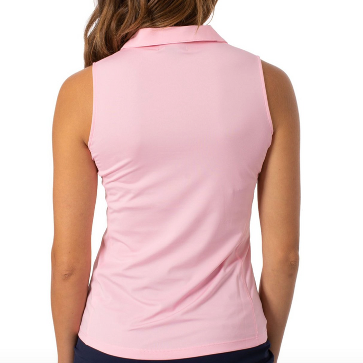 Golftini S/L Zip Tech Polo - Light Pink