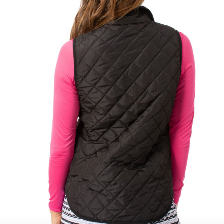 Golftini Reversible Wind Vest - Black/White