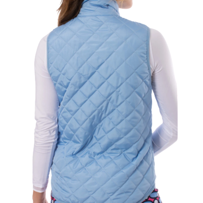 Golftini Quilted Vest - Sky Blue