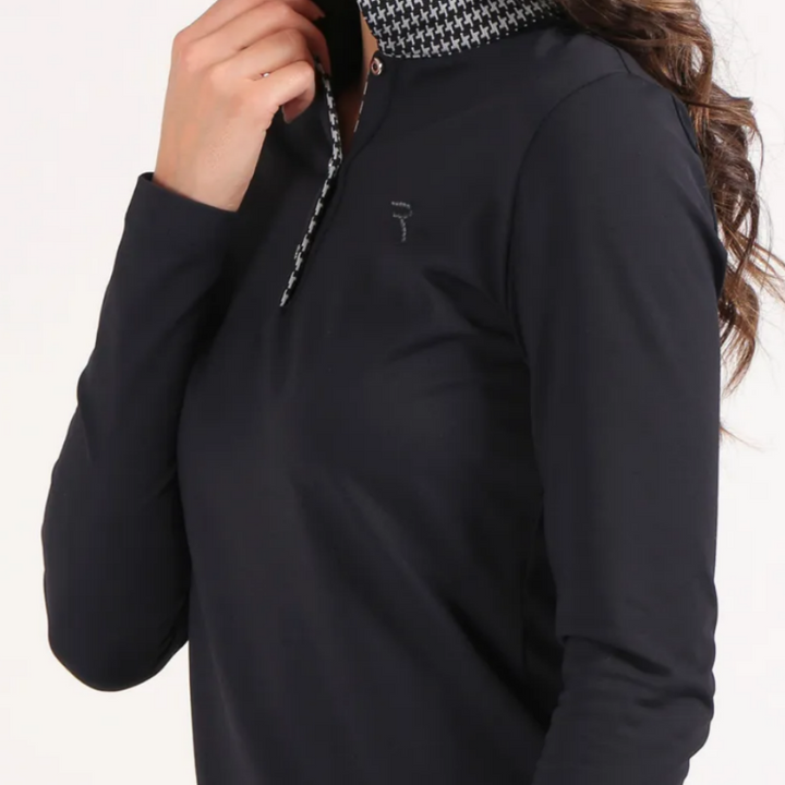 Chervò Amira L/S Polo - Black