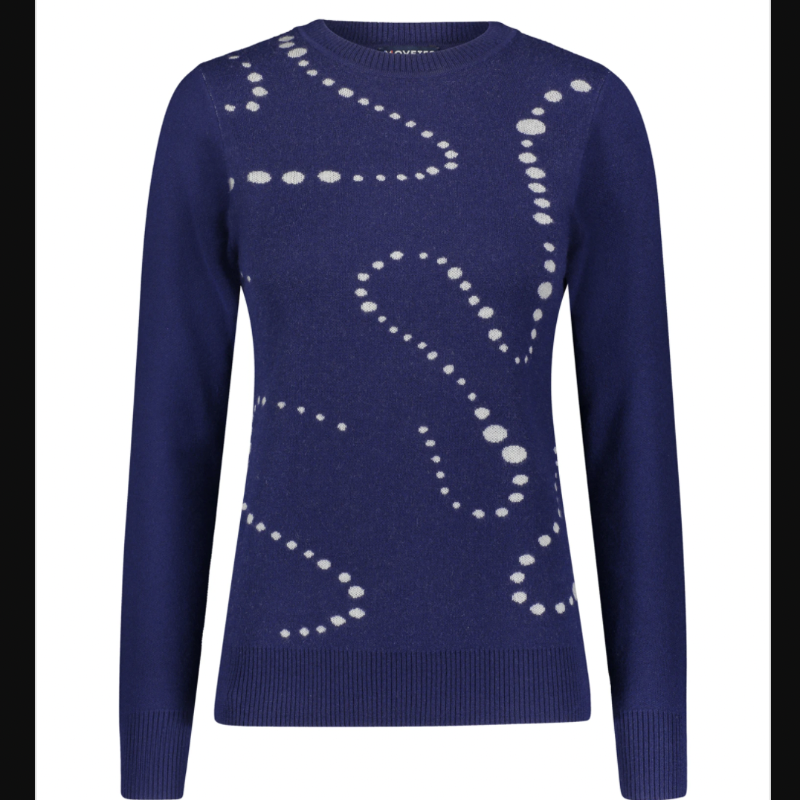 Movetes Aubrey Sweater - Navy/White