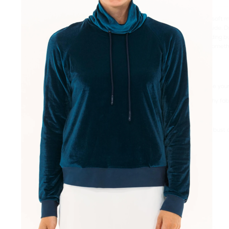 Foray Golf Velvet Funnel Neck - Blue