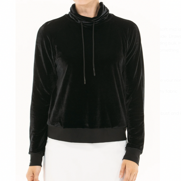 Foray Golf Velvet Funnel Neck - Black