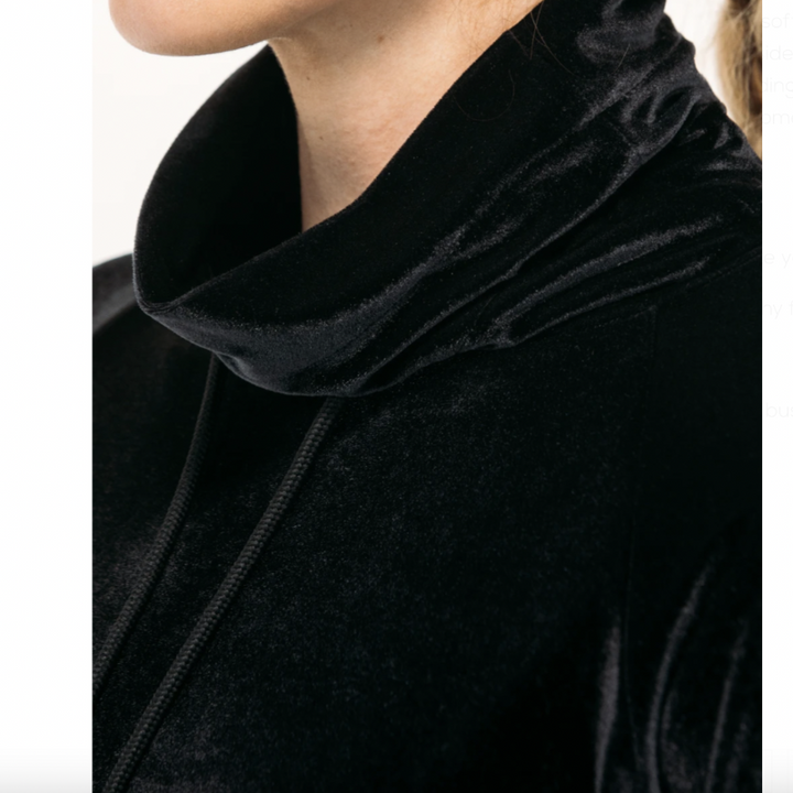 Foray Golf Velvet Funnel Neck - Black