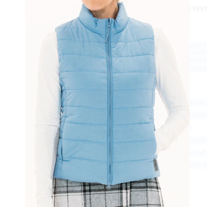 Foray Golf Quilted Packable Vest - Blue