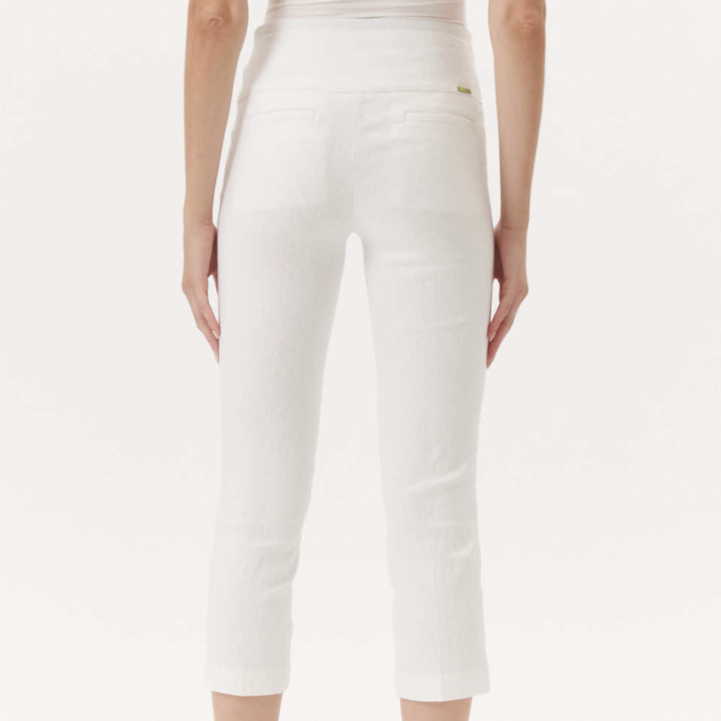 Swing Control Crop Pant (24")- Ivory Jacquard