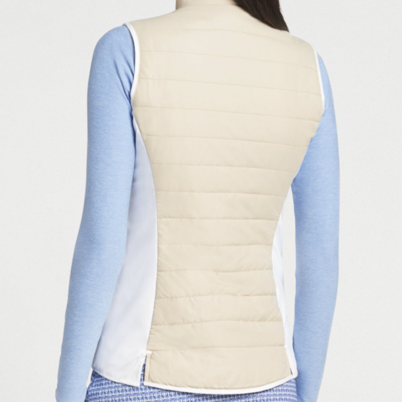 Peter Millar Lizzie Hybrid Vest - Sand/White