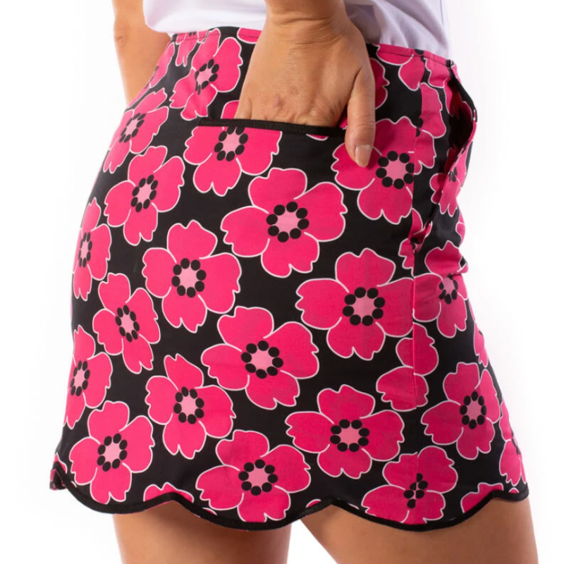 Golftini Wanderlust Scallop Skort - Floral