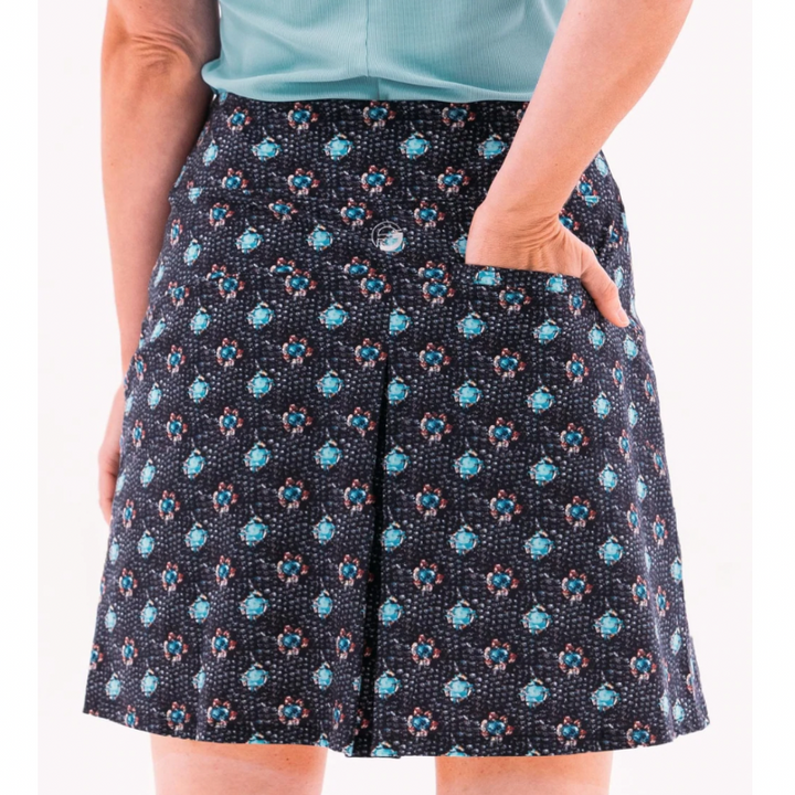 Foray Golf Lux Jewel Print Skort (Tall) - Navy