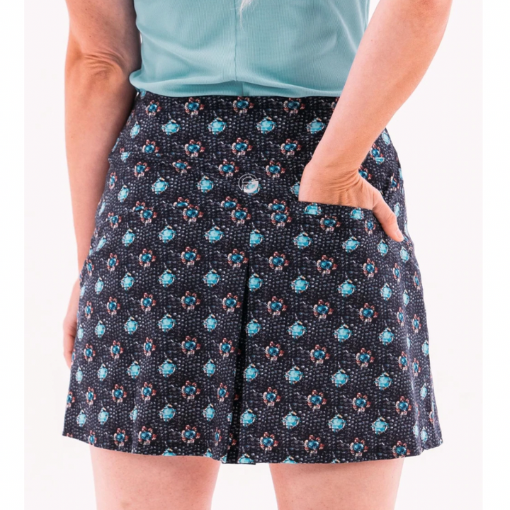 Foray Golf Lux Jewel Print Skort - Navy