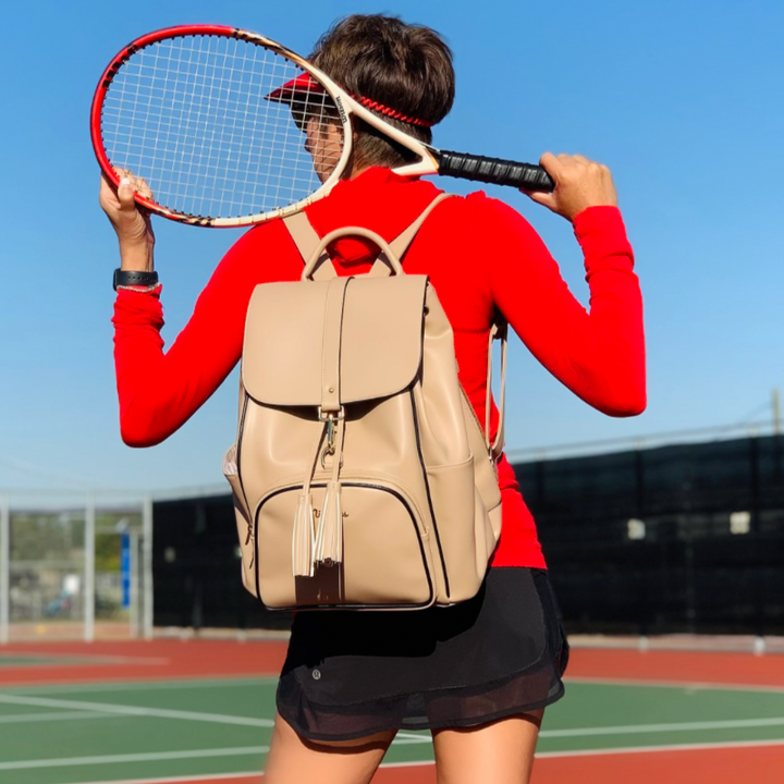 NiceAces Sara Tennis/Pickleball Backpack - Beige