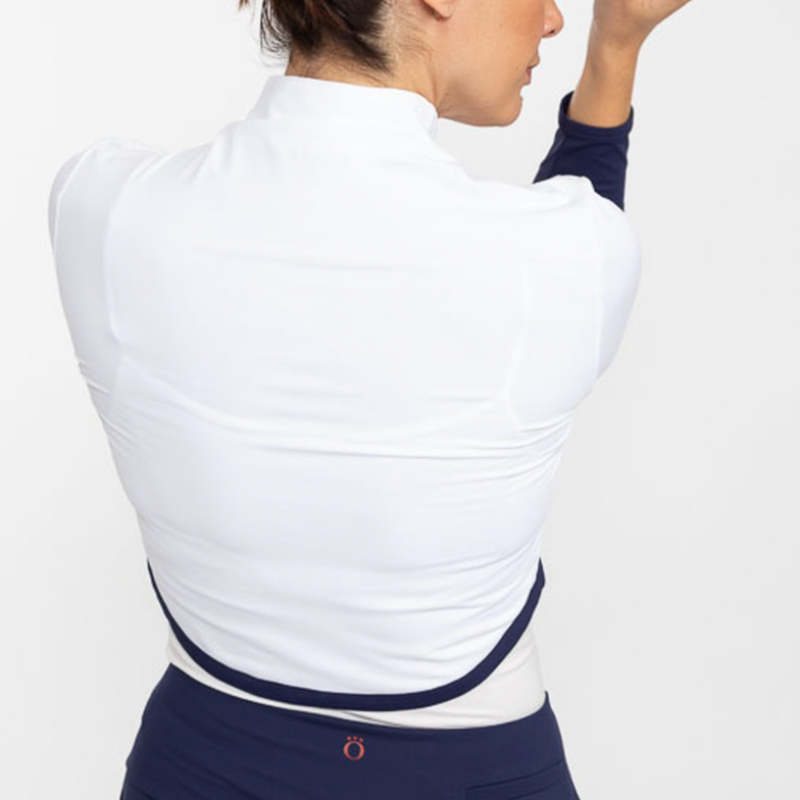 Kinona Sun's Out Zip Shrug - White/Navy