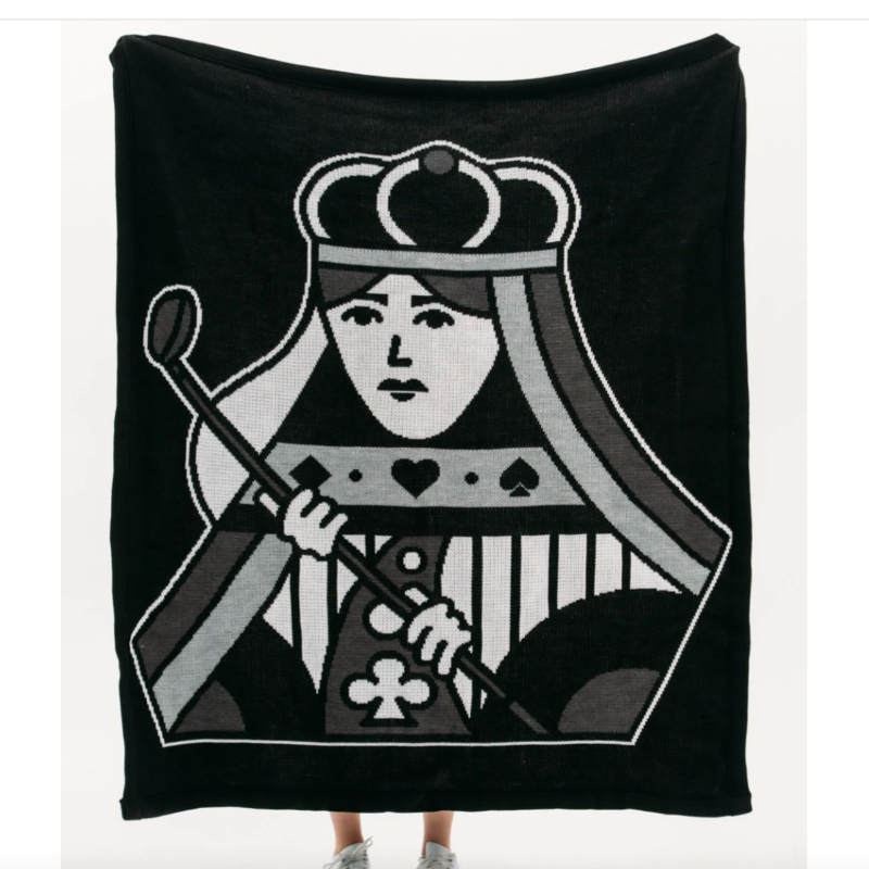 Foray Golf Queen Throw - Black/White