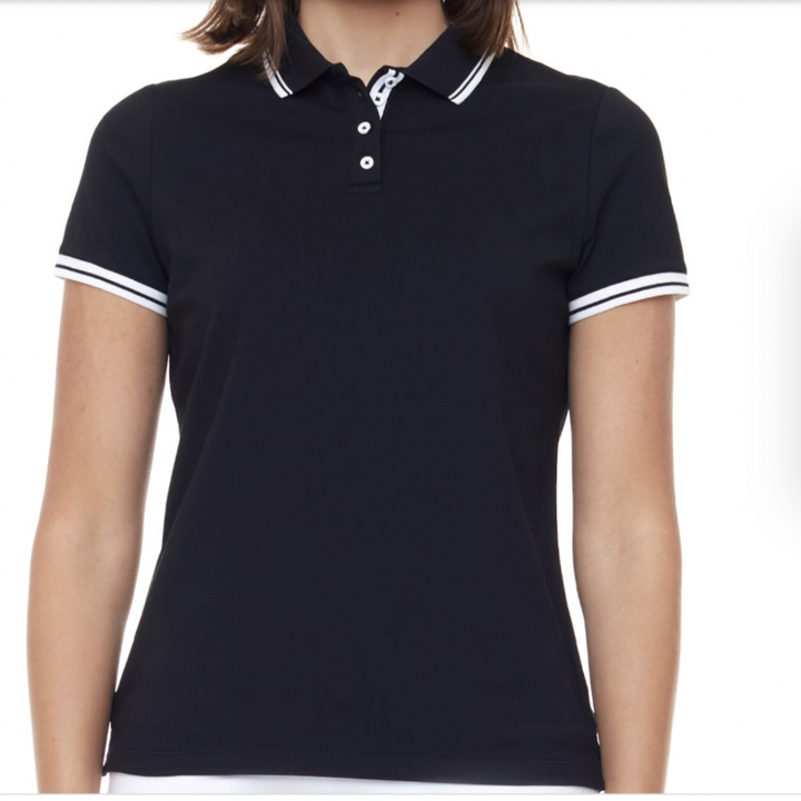 Swing Control S/S Pique Polo - Black