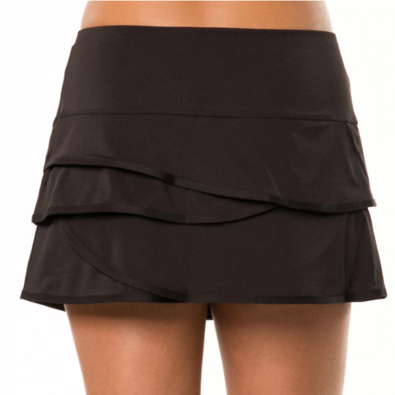 Lucky In Love Scallop Skort (12") - Black