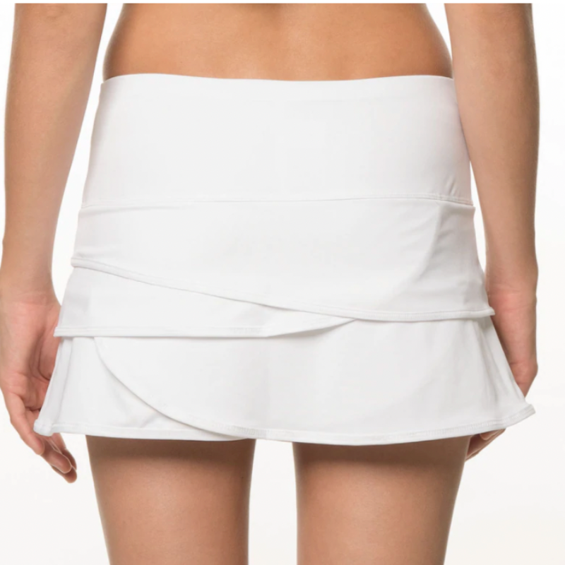 Lucky In Love Scallop Skort (12") - White