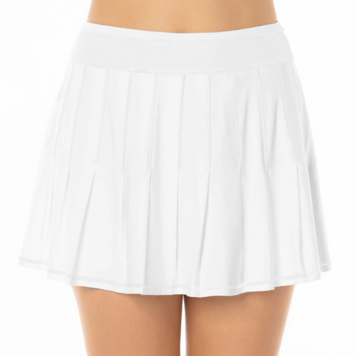 Lucky In Love Retro Pleated Skort (13.5") - White