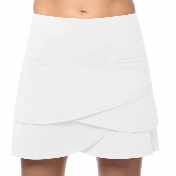 Lucky In Love Scallop Skort(15.5") - White