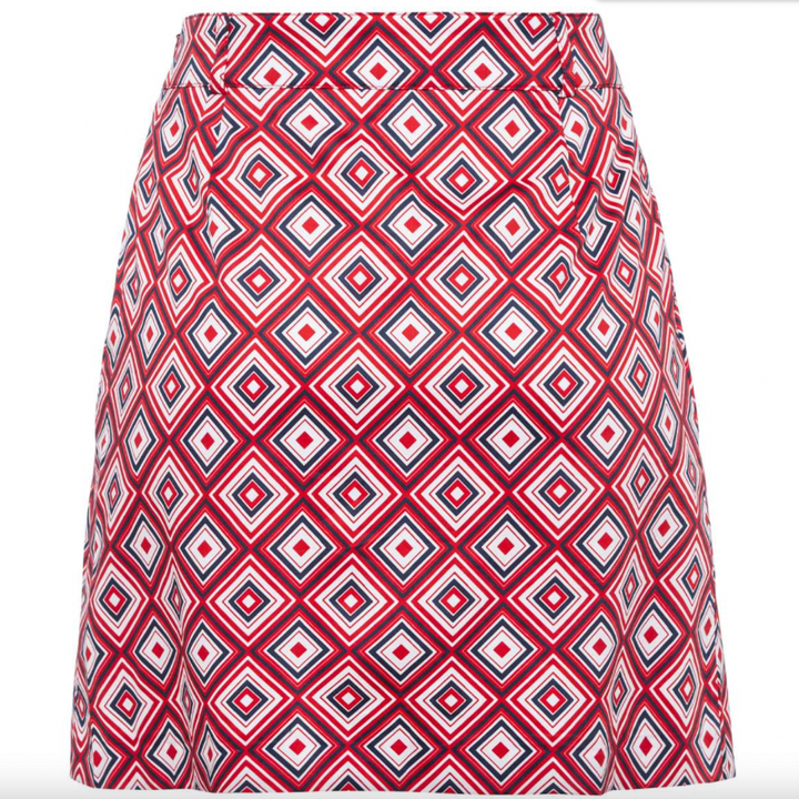 Golfino New Club Printed Skort - Red Flame