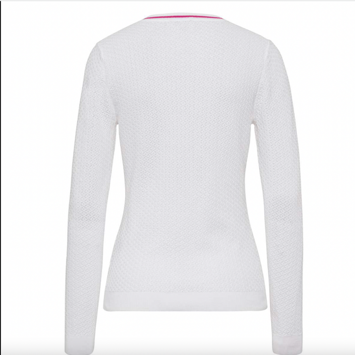 Golfino Out of Bounds V-Neck Pullover - White