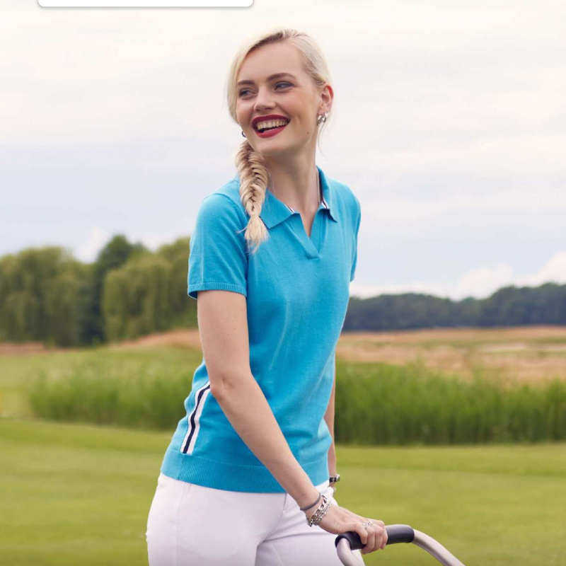 Golfino Perfect Round S/S Polo - Turquoise