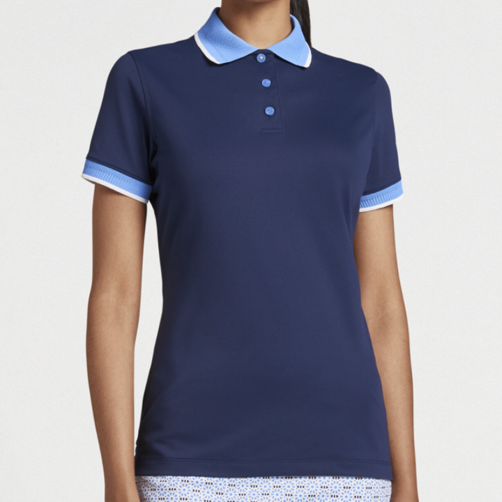 Peter Millar Sport Mesh Polo - Navy