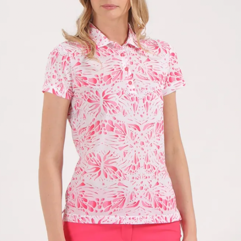 Chervò Atanasia S/S Polo - Pink Print