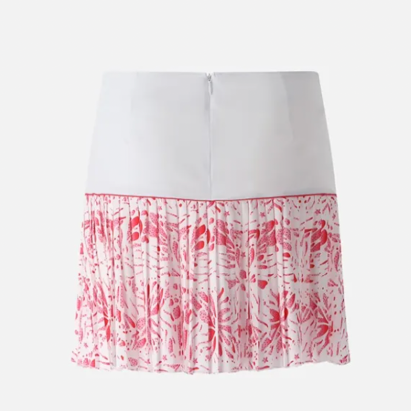 Chervò Jupon Pleated Skort - Pink/White