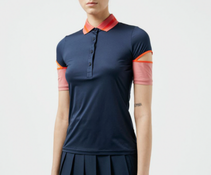 JL Golf Iris Polo - Navy/Orange