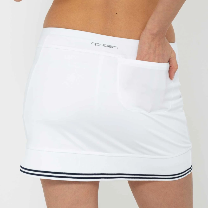 InPhorm Lilian Skort 13.5" - White/Midnight