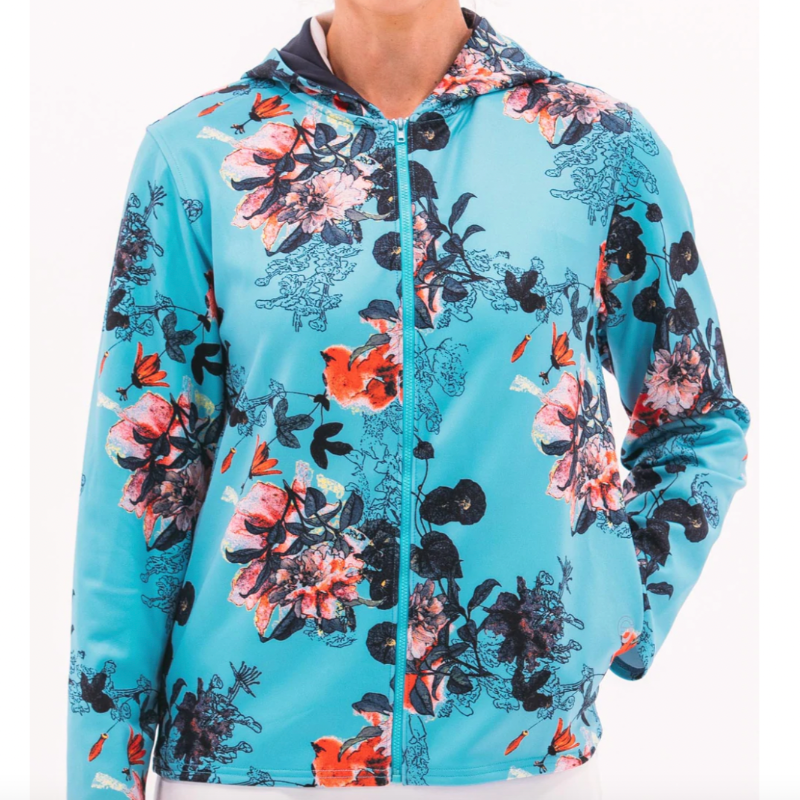 Foray Golf Divine Floral Hoodie - Blue