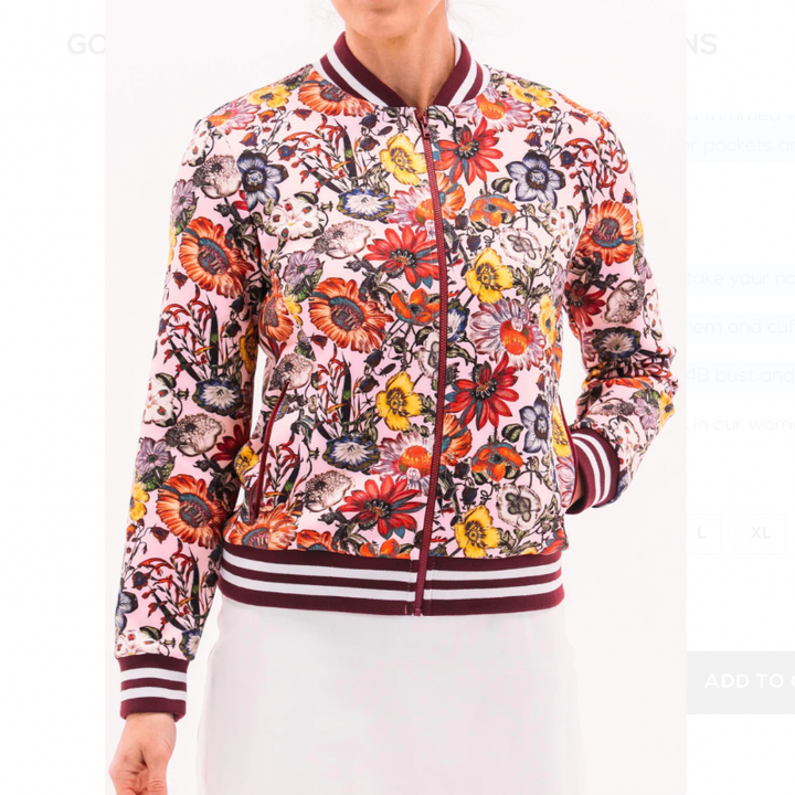 Foray Golf Summer Floral Bomber - Pink