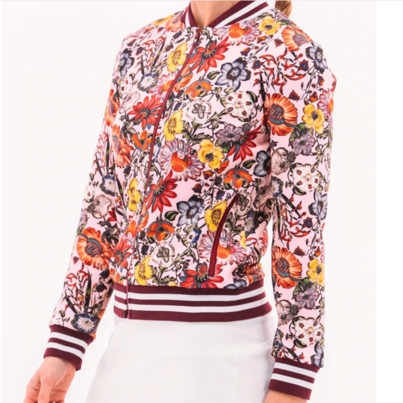 Foray Golf Summer Floral Bomber - Pink