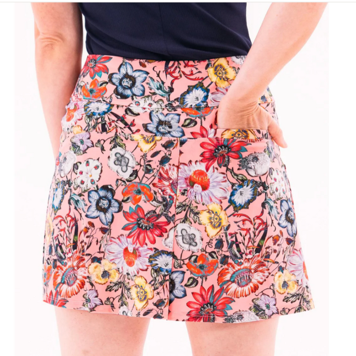 Foray Golf Summer Floral Skort - Pink