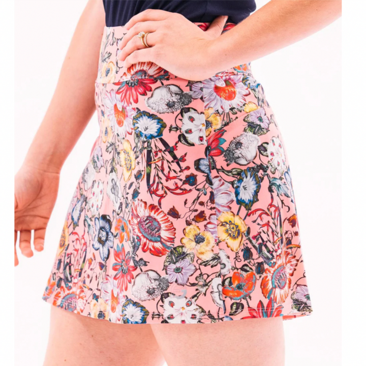 Foray Golf Summer Floral Skort - Pink