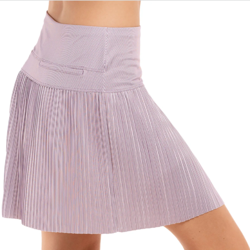 Lucky In Love Stripe Pleated Skort(Short) - Dusk