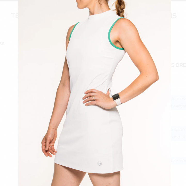 Foray Golf Rib Tennis Dress - White/Green