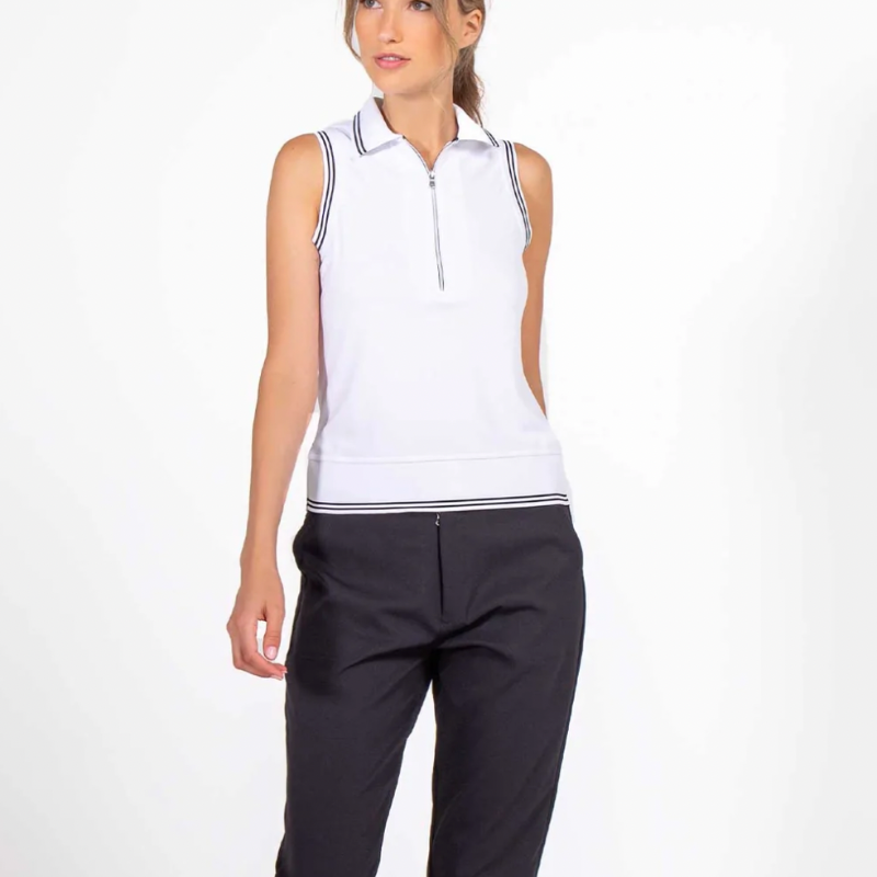 Inphorm Phoebe S/L Polo - White/Black