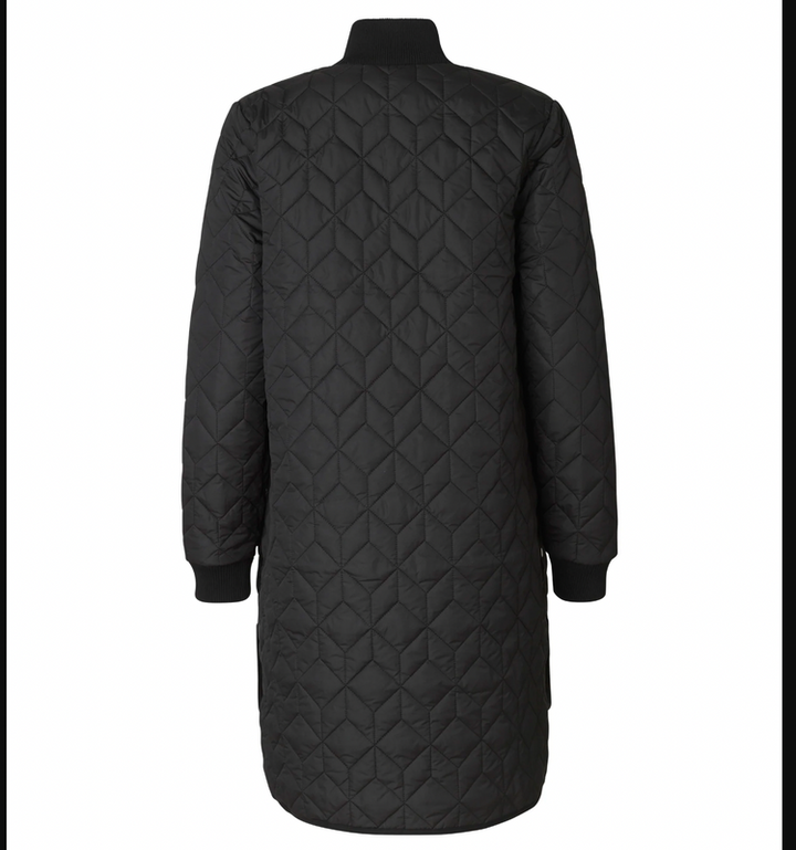 Ilse Jacobsen Long Quilted Coat - Black