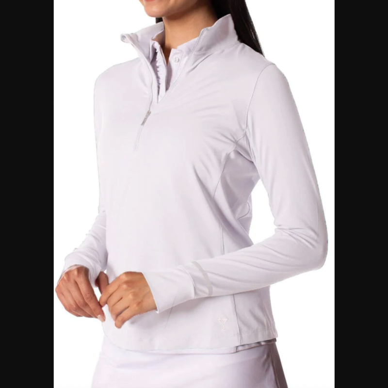 Golftini Fabulous Mock Polo - White/Silver