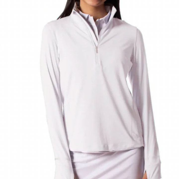 Golftini Fabulous Mock Polo - White/Silver