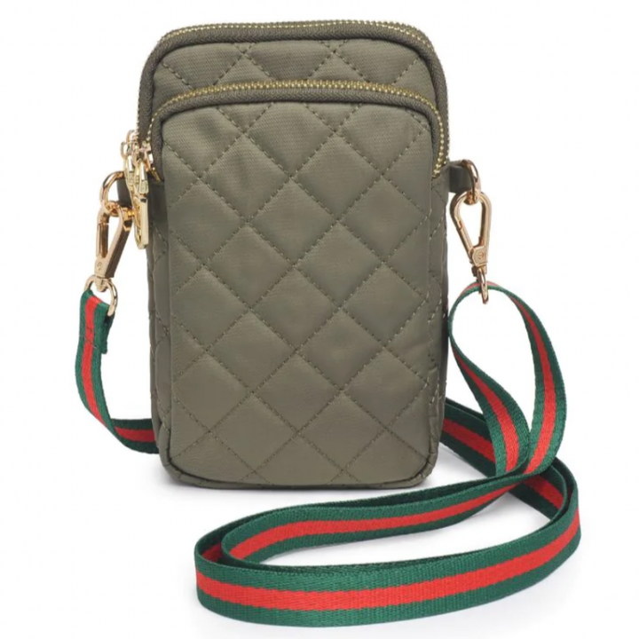 Sol and Selene Quilted Crossbody - Sage