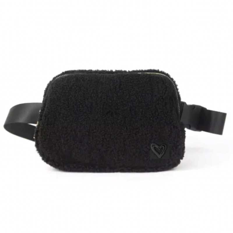 PreneLOVE Sherpa Belt/Crossbody Bag - Black