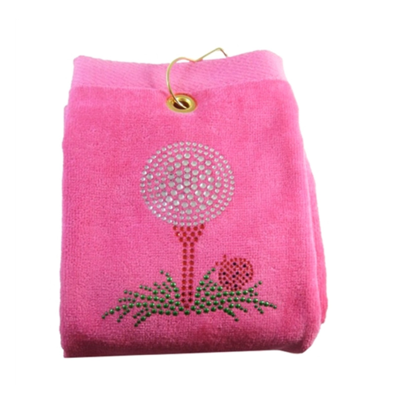 Navika Golf Towel - Pink - Golf Tee