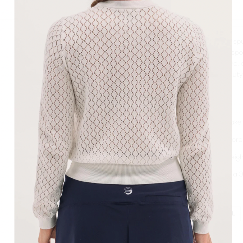 Foray Golf Pointelle Sweater - White