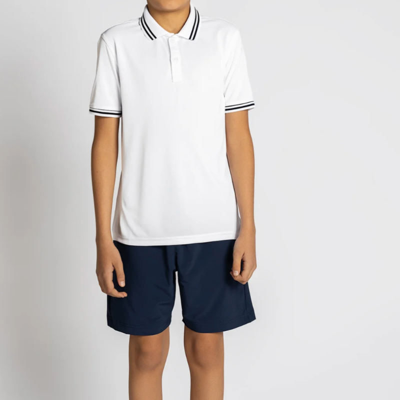 InPhorm Boys S/S Polo - White/Midnight