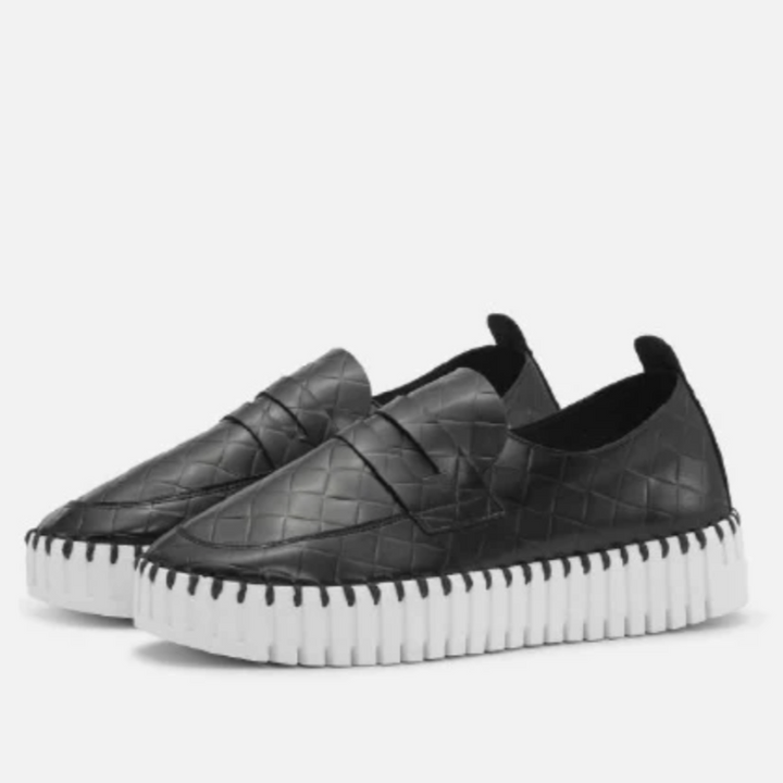 Ilse Jacobsen Tulip Textured Platform - Black